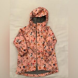 MEC Girl’s Cozy Aquanator Floral Pink Kids Raincoat Jacket Size 5